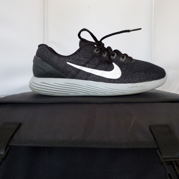 Nike Lunar Glide 9.5 Dark Gray Running Trainers Sneakers - Picture 2 of 12